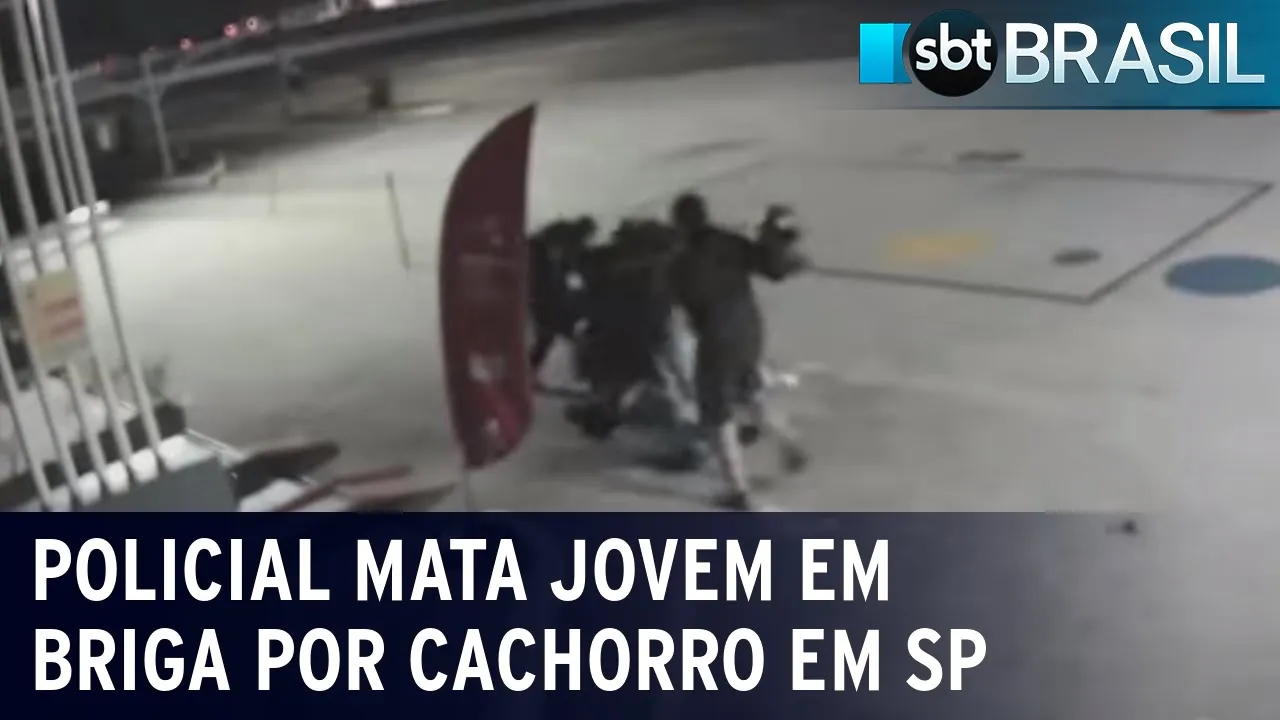 Policial mata jovem em briga por cachorro em SP | SBT Brasil (07/07/23)