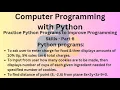 Python Programming Language Course - Practice Python Programs to improve Programming Skills