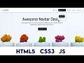 Navbar with dropdown menu HTML5 CSS3 and Vanilla JavaScript