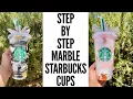 Black White Marble StarbucksTumbler Starbucks Tumbler Business How To Make Epoxy Marble Tumbler