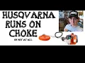How to fix a Husqvarna trimmer that won t start or only runs on choke