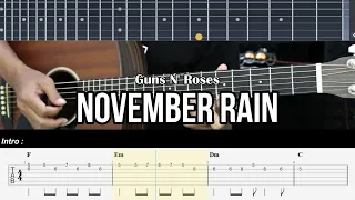 November Rain - Guns N' Roses | EASY Guitar Lessons TAB for Beginners - Guitar Tutorial