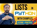 Lec-18 lists in python with example and Practical Python full Course