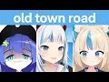 Download Lagu Old Town Road - Senzawa, Gawr Gura \u0026 Sameko Saba