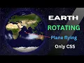 Responsive 3D Rotating Earth Animation Effect World CSS Animation Effect