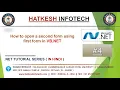 How To Open A Second Form using First Form in VB NET