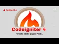 Codeigniter 4 Create a static page CodeWithRamra