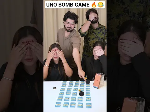Uno Bomb Game💣😂 - Couple's Edition | Whoever touches bomb Dies! #familyfun #challenge #fungame