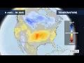 Monthly temperature forecast for the USA 2026