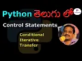 Flow Control Statements in Python Control Statements Structures Python Tutorial for Beginners