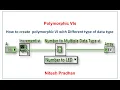 How to create polymorphic VI with Different type of data type