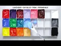 How to Create 19 New Colors Using Red Yellow Blue Black White Satisfying Acrylic Paint Mixing