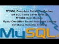 Mysql Database Backup and Restore Mysql Database Backup and Restore using cmd Mysql Tutorial