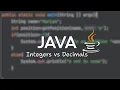 Java Numbers Integers vs Floating Point