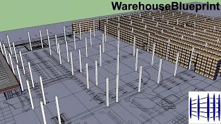 CAD warehouse drawing to 3D model using WarehouseBlueprint