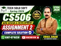 CS506 Assignment 2 Solution Spring 2026 Web Design Development 100 Complete Solution VU