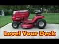 How to Level Your Riding Lawn Mower Deck Troy-Bilt Pony
