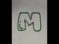 How to write alphabet M in bubble letter