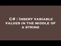 C Insert variable values in the middle of a string