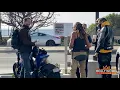 Keanu Reeves talking to fans about his ARCH Motorcycle for 3 Minutes Straight in Malibu