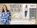 LuLaRoe Rebecca Blouse - Size Fit w Stacy Haines