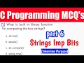 C Programming MCQ s imp bits Strings in C Programming
