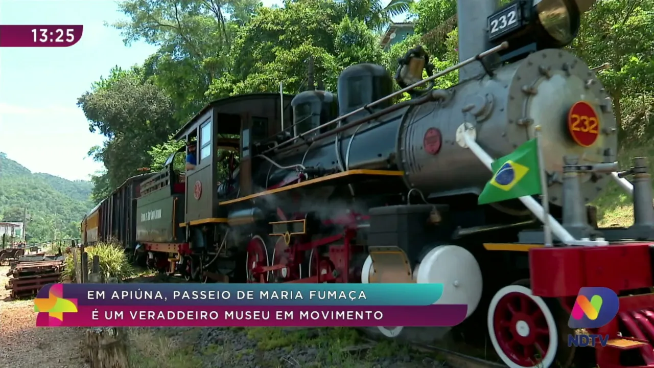 Maria Fumaça de Apiúna é museu em movimento no Vale do Itajaí