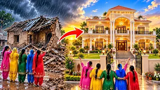 6 Poor Sisters Found a Golden glass home... Then They are,Opened It!😱🏡