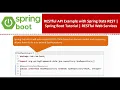 RESTful API Example with Spring Data REST Spring Boot Tutorial RESTful Web Services