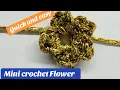 Download Lagu How to crochet a mini flower witn Zarela lame wool for rapping presents at Christmas and birthdays