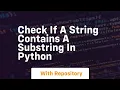 Check if a string contains a substring in python