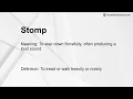 Stomp Meaning
