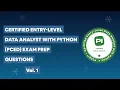 Certified Entry-Level Data Analyst with Python PCED Practice Exam Questions vol 1
