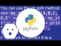 How to convert comma-delimited string to list in Python