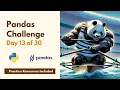 Pandas Library Challenge Day 13 of 30