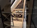 Bespoke under stairs wine display