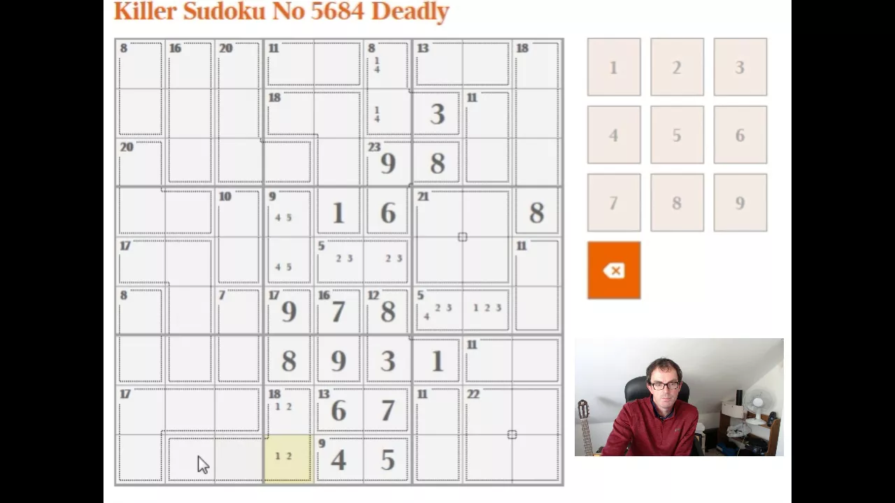 How to solve the Deadly-rated Killer Sudoku in The Times on 21 Oct 2017