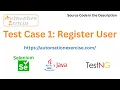 Selenium Java Automation Test Case 1 - User Registration AutomationExercise com