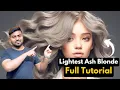 How to Get Lightest ASH Blonde Hair Colour With Wella - FULL TUTORIAL