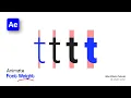 Variable Fonts Weight Transitions - After Effects Tutorial