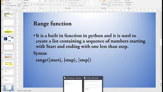 FOR LOOP AND RANGE WITH FOR LOOP CLASS 11-ENGLISH VERSION