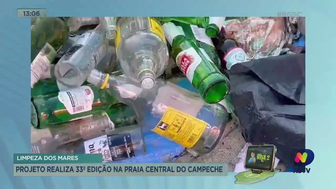 Projeto 'Limpeza dos Mares' aconteceu, mais uma vez, na praia central do Campeche, em Florianópolis