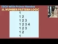 11 Number patterns in java - Program to print number pattern with for loop