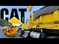 A C15 CAT engine roars up a steep grade with a straight-pipe exhaust growling like a beast