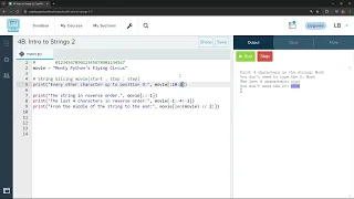 4B Intro to Strings in Python part 2 indexes and slices