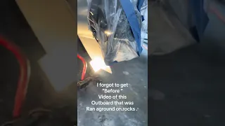 Ground out , reshaped , faired , enameled. #neverhappened #fyp #vlog #work #boat