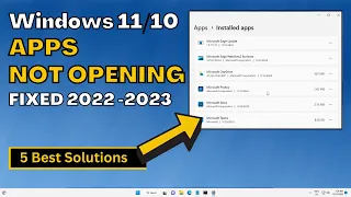 Download How To Fix Windows 11 Apps Not Opening | Solve Apps Problems - (2023) MP3