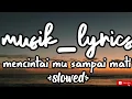 Download Lagu MENCINTAI MU SAMPAI MATI (SLOWED)+REVERB