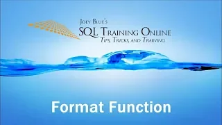 SQL Format Function - SQL Training Online 2019