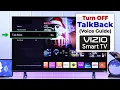 VIZIO Smart TV How to Turn OFF Talk Back Guidance